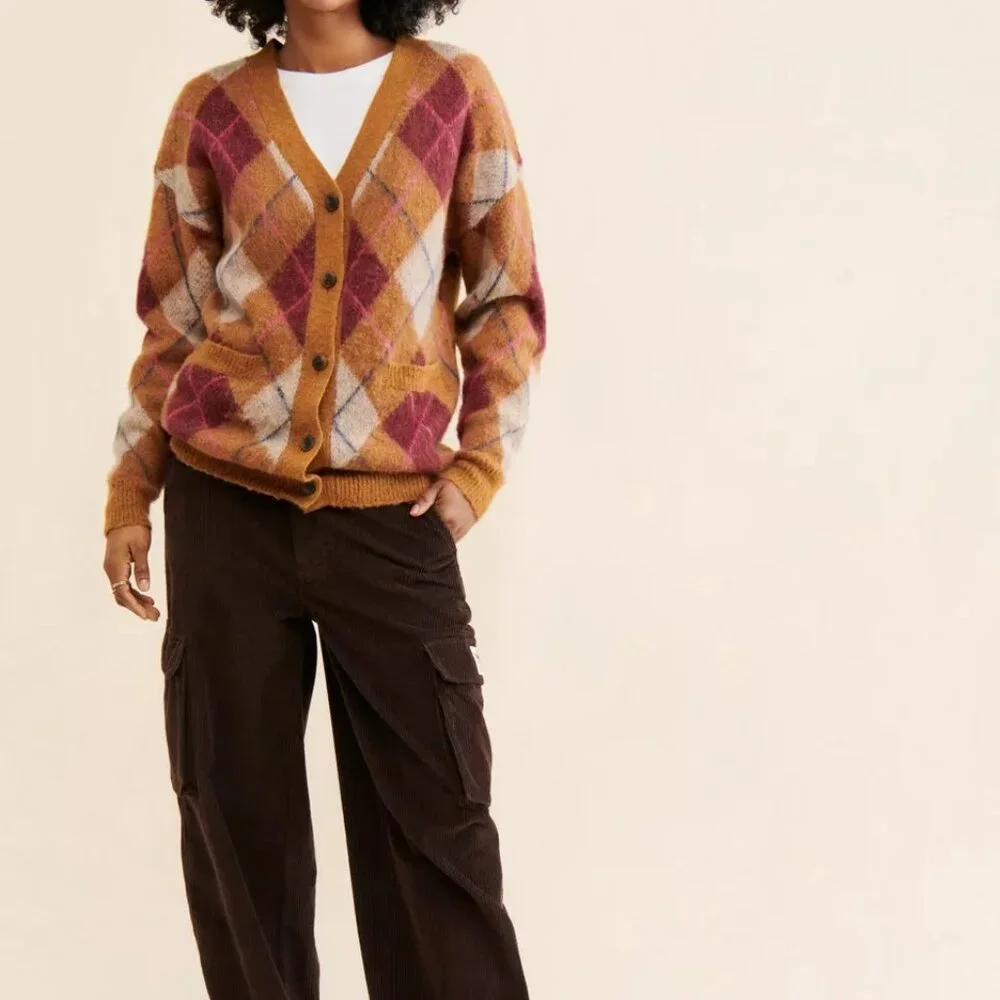 Steve Madden Lexie Plaid Cardigan - Picture 4 of 4